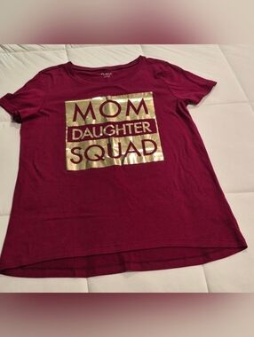 Place Women's Hot Pink Tee with Metallic Gold Graphic
